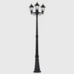 Black 3 Way Outdoor Lamp Post Traditional Design Light Ip44 Garden Path Lighting - thumbnail 5