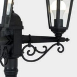 Black 3 Way Outdoor Lamp Post Traditional Design Light Ip44 Garden Path Lighting - thumbnail 4