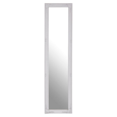 Orsina Elizabeth White Wood Floor Standing Mirror - image 1