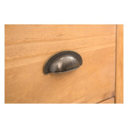 Cabinet Bits Lucca 3 Drawer Desk - Dressing Table Brass Cup Handle - thumbnail 6