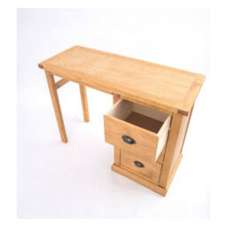 Cabinet Bits Lucca 3 Drawer Desk - Dressing Table Brass Cup Handle - thumbnail 3