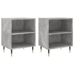 Berkfield Elegant Bedside Cabinets 2 Pcs Concrete Grey 40X30X50 Cm Engineered Wood - thumbnail 1