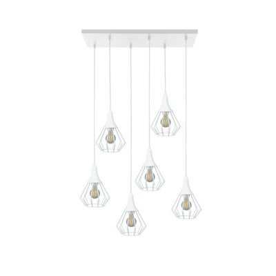 Luminosa Lighting Luminosa Selene Cluster Pendant Ceiling Light White 6X E27 - image 1
