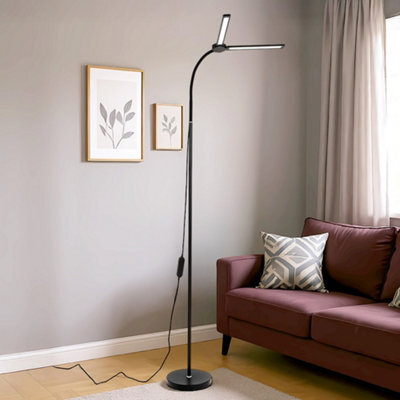 Living And Home Dual-Section Lamp Head  Led Floor Lamp,dimmable,touch Control - image 1