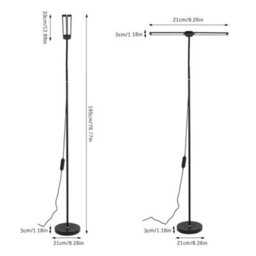 Living And Home Dual-Section Lamp Head  Led Floor Lamp,dimmable,touch Control - thumbnail 9
