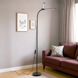 Living And Home Dual-Section Lamp Head  Led Floor Lamp,dimmable,touch Control