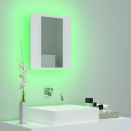 Berkfield Led Bathroom Mirror Cabinet White 40X12X45 Cm - thumbnail 4