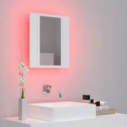 Berkfield Led Bathroom Mirror Cabinet White 40X12X45 Cm - thumbnail 5