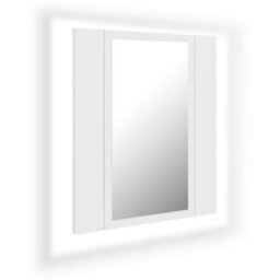 Berkfield Led Bathroom Mirror Cabinet White 40X12X45 Cm - thumbnail 2