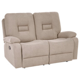 Beliani Manual Recliner Sofa 2 Seater Bergen Fabric Taupe - thumbnail 5