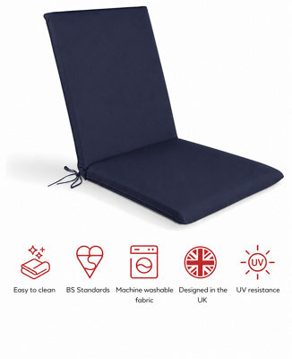 Glendale Garden & Leisure Sp Low Back Recliner Pad Navy-Outdoor Cushion - image 1