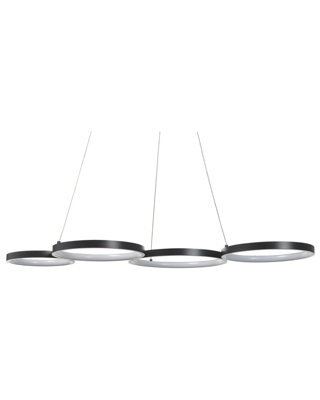 Wyld And Coco Lumina Pendant Lamp Black Aluminium Five-Ring Integrated Led, W88 X D45 X H100Cm - image 1