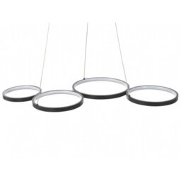 Wyld And Coco Lumina Pendant Lamp Black Aluminium Five-Ring Integrated Led, W88 X D45 X H100Cm - thumbnail 3