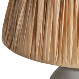Inlight Neno Round Matt Grey & Natural Concrete Effect Table Lamp - thumbnail 5