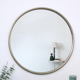 Melody Maison Large Round Champagne Gold Wall Mirror 70Cm X 70Cm - thumbnail 5