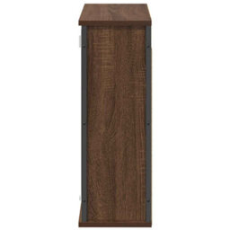 Vidaxl Bathroom Wall Cabinet With Mirror Brown Oak 60X21X60 Cm - thumbnail 6