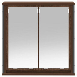 Vidaxl Bathroom Wall Cabinet With Mirror Brown Oak 60X21X60 Cm - thumbnail 5