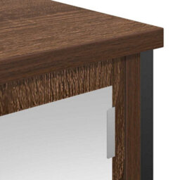 Vidaxl Bathroom Wall Cabinet With Mirror Brown Oak 60X21X60 Cm - thumbnail 9