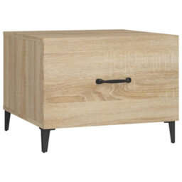 Berkfield Coffee Table With Metal Legs 2 Pcs Sonoma Oak 50X50X40 Cm - thumbnail 6