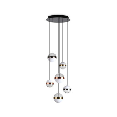 Ideal Lux Galaxy 6 Light Integrated Led Cluster Pendant Ceiling Light 5750Lm 3000K - image 1