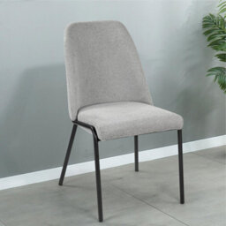 Taylor & Brown 2 X Modern Upholstered Dining Chairs, Stylish Kitchen Chairs With Solid Metal Legs And Curved Back (Grey) - thumbnail 2