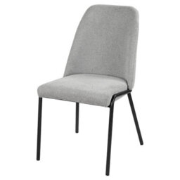 Taylor & Brown 2 X Modern Upholstered Dining Chairs, Stylish Kitchen Chairs With Solid Metal Legs And Curved Back (Grey) - thumbnail 4