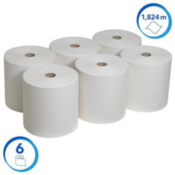 Scott Rolled White Paper Hand Towels - Pack Of 6 Rolls - thumbnail 4