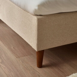 Furniturebox Uk Double Bed - 'romy' Upholstered Cream Double Bed Frame Only (No Mattress) - 100% Recycled Eco Fabric - thumbnail 5