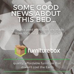 Furniturebox Uk Double Bed - 'romy' Upholstered Cream Double Bed Frame Only (No Mattress) - 100% Recycled Eco Fabric - thumbnail 6