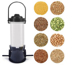 2 Pieces Green Wild Garden Bird Seed Feeder Metal Hanging Loop Fliptop - thumbnail 7