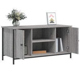 Berkfield Industrial Tv Cabinet Grey Sonoma 100X40X50 Cm Engineered Wood - thumbnail 4