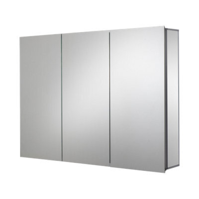 Croydex Brantley Triple Bathroom Wall Cabinet With 3 Mirror Doors (H)660mm (W)914mm - image 1