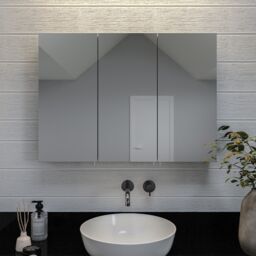 Croydex Brantley Triple Bathroom Wall Cabinet With 3 Mirror Doors (H)660mm (W)914mm - thumbnail 5