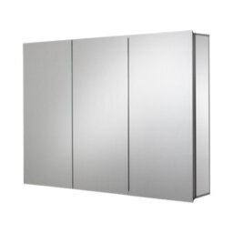 Croydex Brantley Triple Bathroom Wall Cabinet With 3 Mirror Doors (H)660mm (W)914mm - thumbnail 1