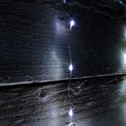1.2M Premier Christmas Static Star Led Silver Pin Wire V Curtain Lights In White - thumbnail 3