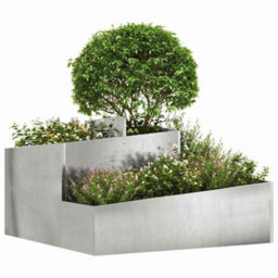 Berkfield Garden Planter Silver 80 X 80 X 50 Cm Stainless Steel - thumbnail 3