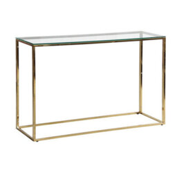 The Furniture Market Monza Glass Console Hall Table With Gold Frame - thumbnail 6