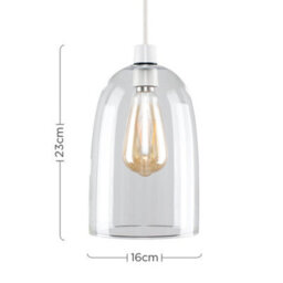 Valuelights Kira Modern Clear Dome Shaped Glass Ceiling Light Shade (D)15Cm - thumbnail 6