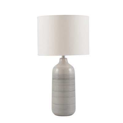 Pacific Lifestyle Grey Ombre Ceramic Table Lamp For Bedroom - image 1