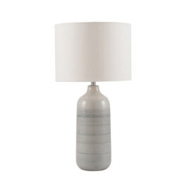 Pacific Lifestyle Grey Ombre Ceramic Table Lamp For Bedroom - thumbnail 1