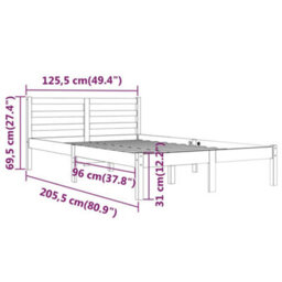 Berkfield Day Bed Solid Wood Pine 120X200 Cm White - thumbnail 8