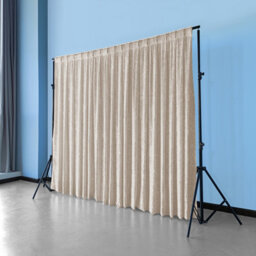 Neel Blue 3X3M Crushed Velvet Backdrop, Photography Background Blackout Curtain - Beige - thumbnail 8