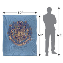 Harry Potter Happy Christmas Hogwarts Crest Blanket Multicoloured (One Size) - thumbnail 5