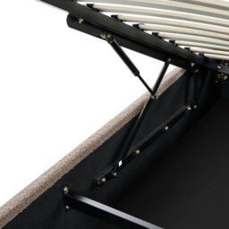 Wyld and Coco Luxora Taupe Bouclé Slatted Bed Frame Eu Single 3Ft With Ottoman Storage - thumbnail 6