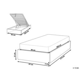 Wyld and Coco Luxora Taupe Bouclé Slatted Bed Frame Eu Single 3Ft With Ottoman Storage - thumbnail 5