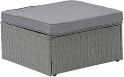 Nustone Garden Patio Rattan 3 Seat Sofa Set With Chaise Lounger And Footrest In Dark Grey - thumbnail 5