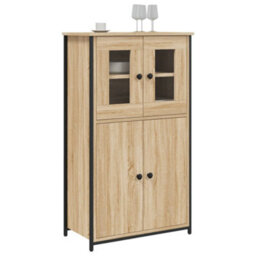 Berkfield Highboard Sonoma Oak 62X32X106.5 Cm Engineered Wood - thumbnail 3