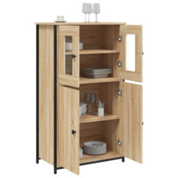 Berkfield Highboard Sonoma Oak 62X32X106.5 Cm Engineered Wood - thumbnail 4