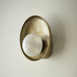 Industville Hayle Outdoor & Bathroom Round Diffuser Wall Light - Brass - thumbnail 5