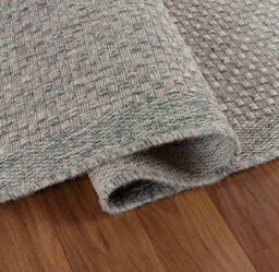 Modern Checkered Design Outdoor-Indoor Rugs Silver 50X80 Cm - thumbnail 4
